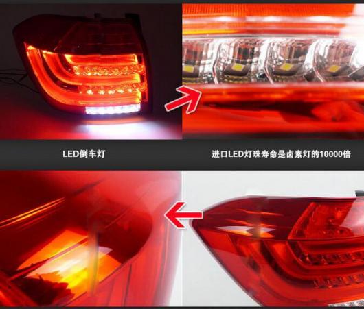クルーガー バンパー ランプ テール ライト 適用: ハイランダー テールライト 2012 レッド トヨタ ハイランダー 2012-2014 AL-OO-0515 ALの画像