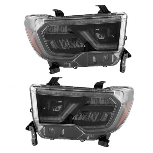 LED 前照灯 当て嵌める: トヨタ タンドラ 2007-2013 12V 前照灯 トヨタ セコイア 08-17 18-繰り上げる DRL ウインカー 天々照明ランプ AL-OO-0829 AL ライト、レンズ-車、バイク、自転車-自動車