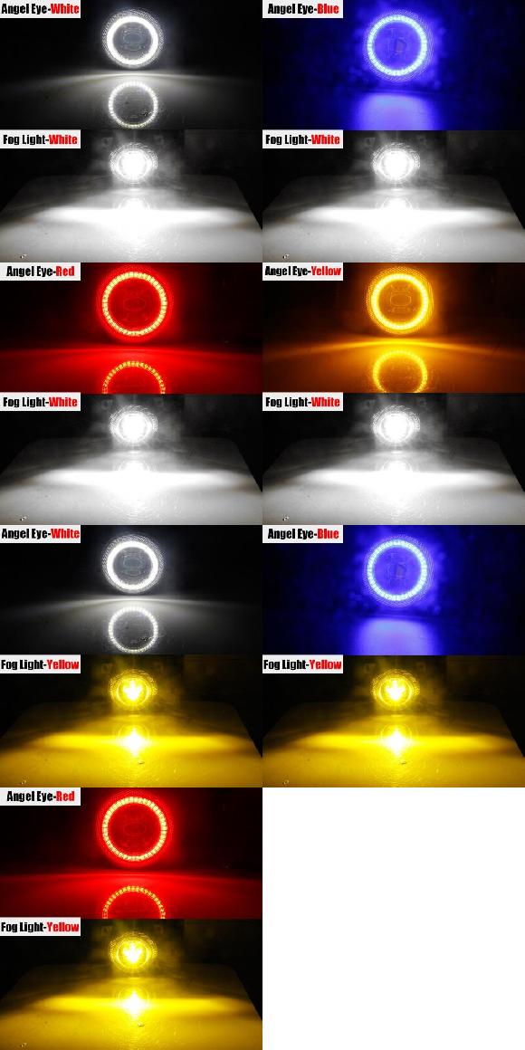 2天下太平 フォグライト LED 天使 眼球 DRL 30W 8000ルーメン 12V 当て嵌める: トヨタ RAV4 白いこと 白いこと〜赤いこと 黄色 AL-OO-0955 AL その他ライト-自動車
