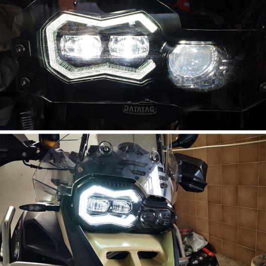 ヘッドランプ DRL 適用: BMW F 650 700 800 GS ADV F800GS アドベンチャー 2008-2018 F800R LED プロジェクター ヘッドライト ブラック AL-OO-0988 AL_7