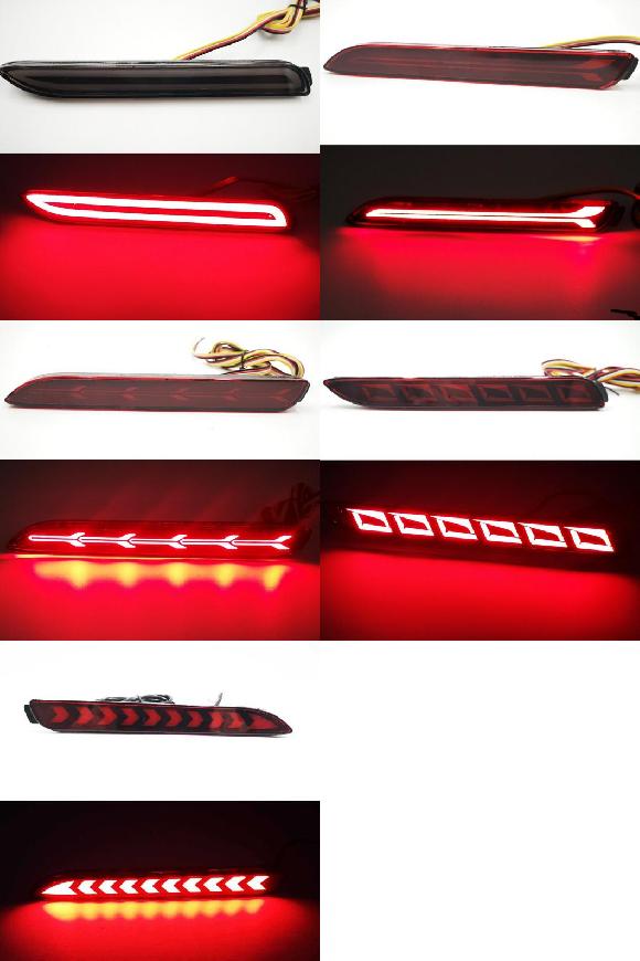 2ピース LED リア バンパー リフレクター テール ブレーキ ライト 適用: トヨタ ブラック カバー〜モデル E 2ファンクション AL-OO-1008 AL