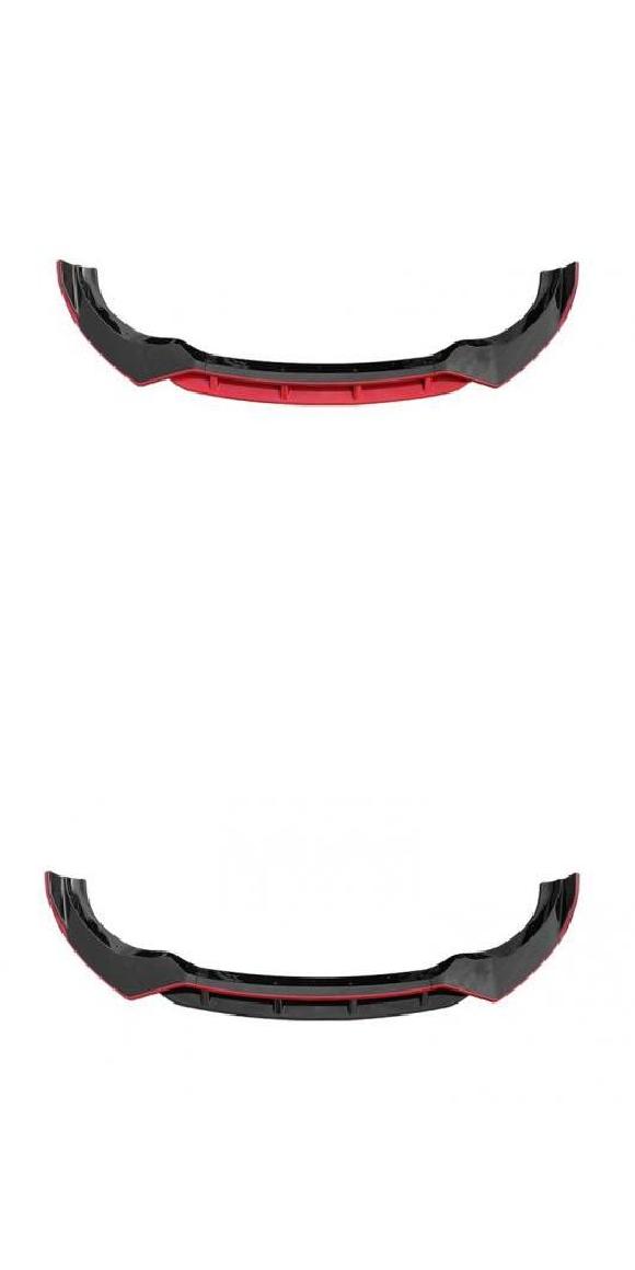 ABS ペイント カーボン フロント バンパー スポイラー リップ スプリッター ABS レッド ブラック・ABS ブラック レッド AL-OO-3220 AL