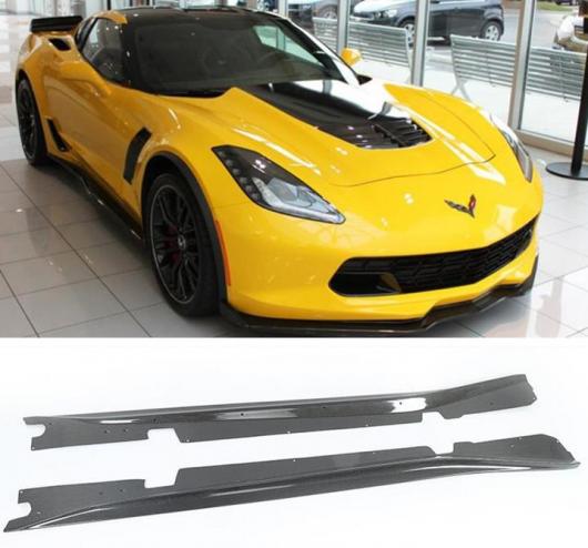 ペア リアル カーボンファイバー サイド ボディ スカート キット リップ カバー 適用: シボレー/CHEVROLET コルベット C7 2014 2015 2016 2017 AL OO 3491 AL :504754340:オートパーツエージェンシー3号店