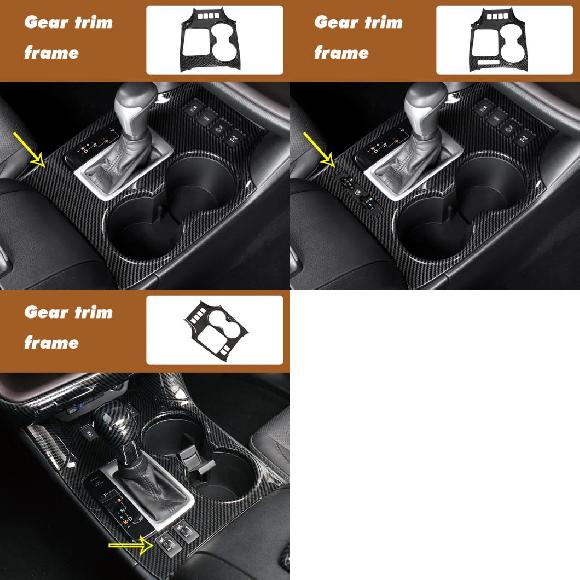 適用: トヨタ ハイランダー クルーガー U50 2014-2019 カーボンファイバー調 ギア シフト パネル AL-OO-4747 AL
