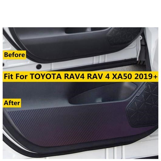 ドア アンチ キック パッド 保護 フィルム トリム 適用: トヨタ RAV4 RAV 4 XA50 2019 2022 プロテクター カーボンファイバー ステッカー AL OO 5397 AL :504837980:オートパーツエージェンシー3号店