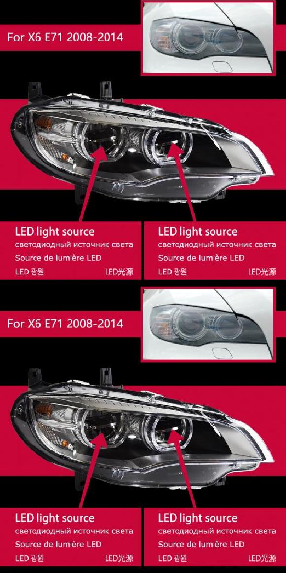 ヘッド ランプ 適用: BMW E71 E70 LED ヘッドライト 2007 2013 ヘッドライト X6 X5 DRL ウインカー ハイ AFSなし・AFS含む AL OO 7790 AL :504942750:オートパーツエージェンシー3号店