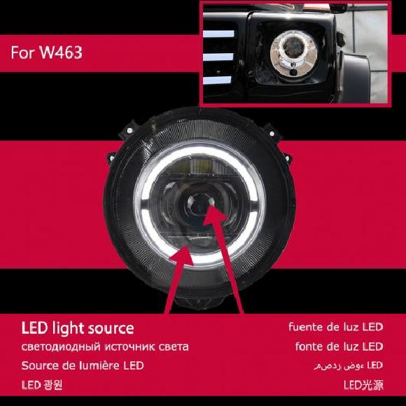 ヘッド ランプ 適用: メルセデス・ベンツ W463 LED ヘッドライト 2007-2017・2018-2021 右ハンドル用・左ハンドル用 AL-OO-7941 AL