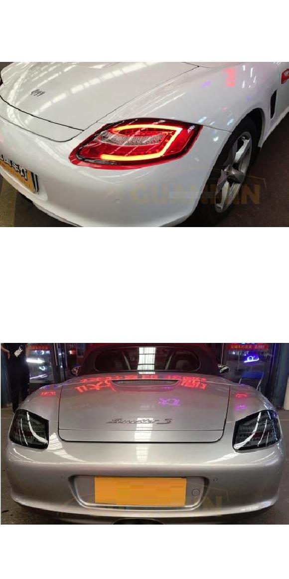 テール ランプ 適用: ポルシェ/PORSCHE ケイマン 987 LED テールライト 2005-2008 ケイマン 987 リア フォグ ブレーキ レッド・スモーク AL-OO-8064 AL｜apagency03