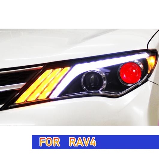 ヘッド ランプ 適用: RAV4 LED ヘッドライト 2014 2015 ヘッドライト RAV4 DRL ウインカー ハイ ビーム エンジェル アイ プロジェクター レンズ AL OO 8104 AL :504946730:オートパーツエージェンシー3号店