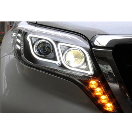 適用: トヨタ 2015-2017 プラド LED ヘッドライト LED DRL HID ヘッド ランプ エンジェル アイ バイキセノン ロー ビームバルブなし AL-OO-8442 AL