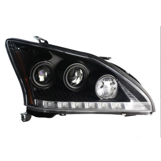 適用: 2004-2009 レクサス RX330 RX350 LED ヘッド ライト ヘッドランプ クローム ハウジング イエロー ロー ビームバルブなし AL-OO-8493 AL