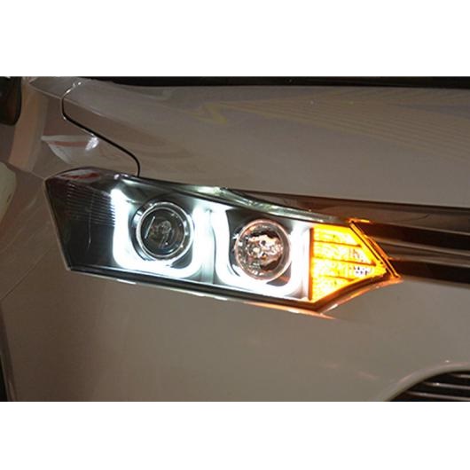 適用: トヨタ ヴィオス ヘッドライト U エンジェルアイ 2013-2016 トヨタ ヴィオス LED ライト バー Q5 ロー ビームバルブなし AL-OO-8497 AL