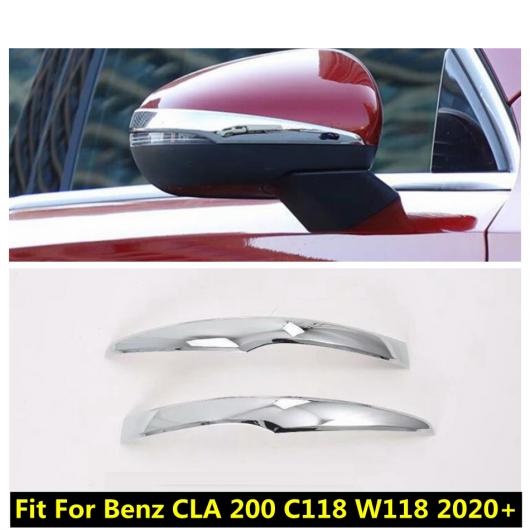 ABS クローム アクセサリー 適用: メルセデス・ベンツ CLA 200 C118 W118 2020 2022 バックミラー ミラー ストリップ インテリア カバー キット AL PP 0126 AL :505109290:オートパーツエージェンシー3号店