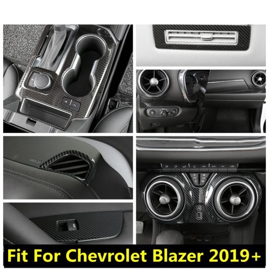 カーボン調 アクセサリー 適用: シボレー/CHEVROLET ブレイザー 2019-2022 ステンレス スチール シフト ギア AC エア パネル タイプB・タイプF AL-PP-1624 AL