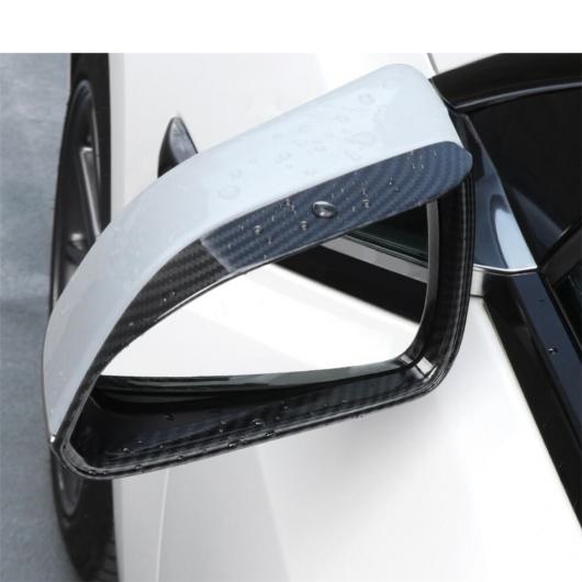 新版 ABS クローム/カーボンファイバー アクセサリー 適用: テスラ/TESLA モデル 3 2018-2021 バックミラー ミラー インテリア シェル レイン タイプA AL-PP-1693 AL