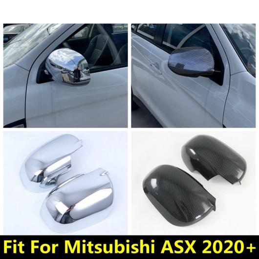 期間限定送料無料 適用: 三菱 ASX 2020 2021 バックミラー ミラー キャップ インテリア カバー トリム ABS クローム/カーボン調 ABS エクステリア カーボン調 AL-PP-1757 AL