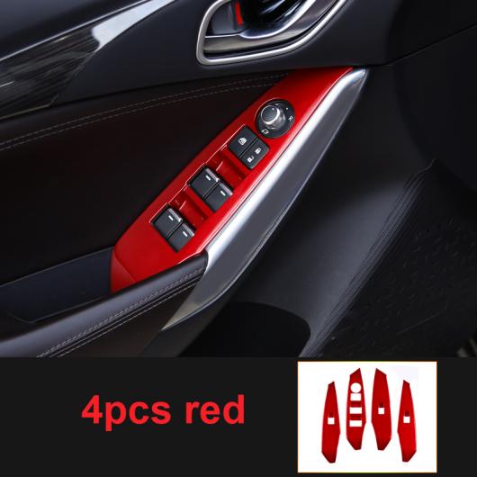 4ピース 適用: MAZDA6 アテンザ 2014-2017 ガラス リフティング スイッチ パネル 装飾 フレーム AL-PP-6482 AL