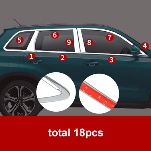 適用: スズキ ビターラ 2016-2017 ウインドウ トリム ステンレス スチール 装飾 AL-PP-6794 AL