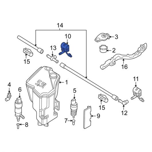 フロント 右 シールド ヒーテッド ウォッシャー スプレー ノズル ジェット 61668374366 適用: BMW 3シリーズ E46 323i 325i 328i 330i ブラック AL-PP-8803 AL