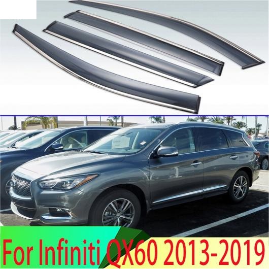 適用: インフィニティ/INFINITI QX60 2013 2019 プラスチック エクステリア バイザー 吹き出し口 シェード ウインドウ サン レイン ガード AL QQ 4507 AL :505560910:オートパーツエージェンシー3号店