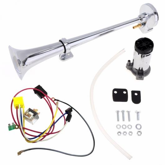 17インチ 12V/24V 150DB スーパー ラウド シングル トランペット エア ホーン コンプレッサー ホーン 12V ホーン コンプレッサー AL-RR-5129 ALの画像