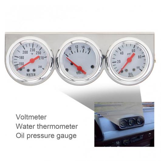 52mm 2インチ 3イン1 トリプル ゲージ キット ウォーター 温度 オイル