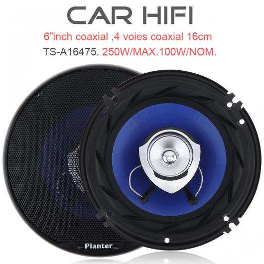 2ピース 6.5インチ 250W Hi-Fi 同軸 スピーカー 車両 ドア オート オーディオ ミュージック ステレオ フル レンジ 周波数 スピーカー 適用: AL-RR-7893 AL