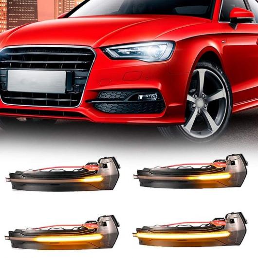 2PC フロー バックミラー ダイナミック シーケンシャル ミラー フロー LED ターンシグナルライト 適用: アウディ/AUDI A3 S3 RS3 8V 12 アップ AL SS 0515 AL :505824360:オートパーツエージェンシー3号店