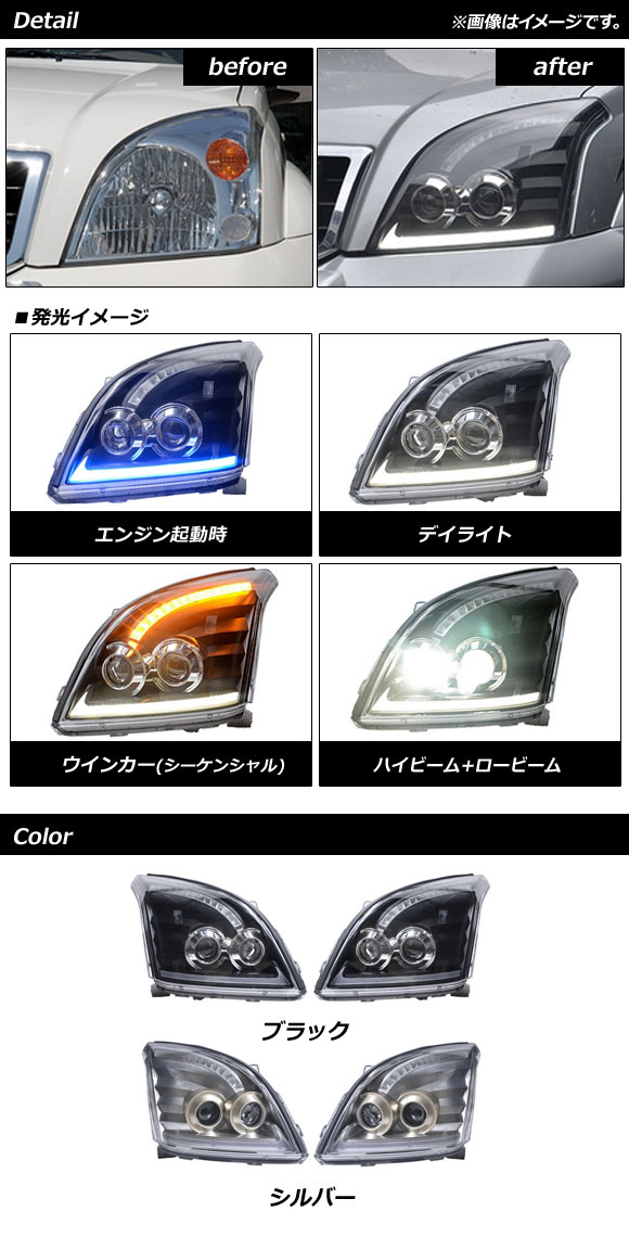 オートパーツエージェンシー ヘッドライト トヨタ ランドクルーザー