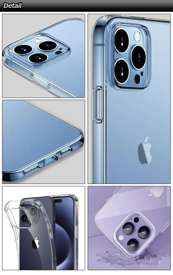 iPhone用ケース クリア シリコン製 ソフ...の詳細画像1