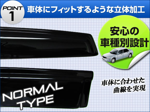 サイドバイザー ダイハツ ミラ L275S/L285S 2006年12月〜 APSVC014 入数：1セット(4枚)｜apagency03｜02