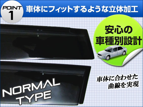 サイドバイザー ダイハツ ムーヴ LA100S/LA110S 2010年12月〜 ワイド APSVC089 入数：1セット(4枚)｜apagency03｜02