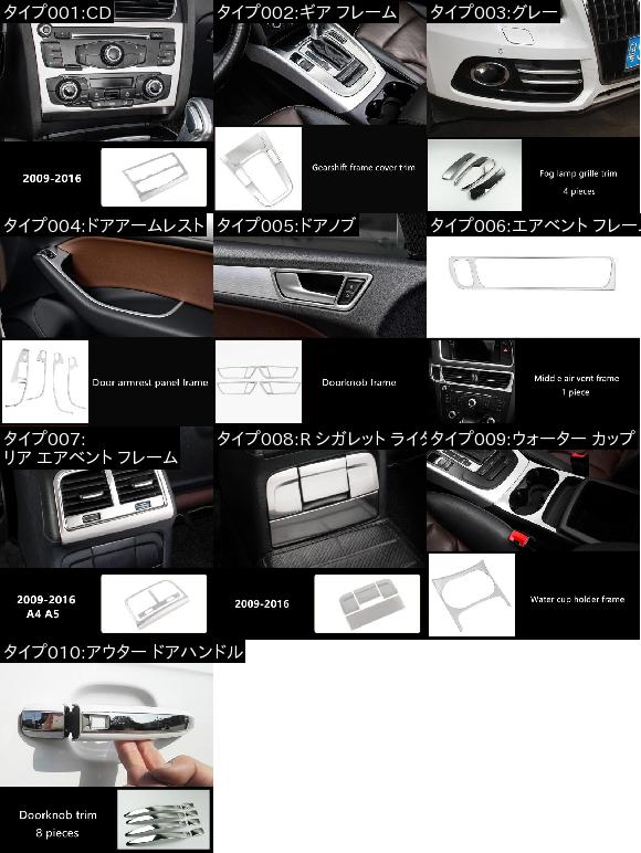 適用: アウディ Q5 2010-16 コンソール AC コントロール フレーム