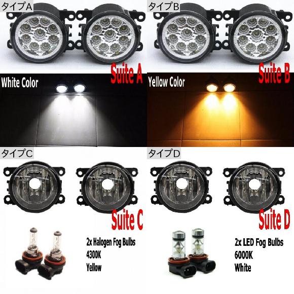 限定販売 2ピース 9LED フォグライト ランプ 適用: ダチア サンデロ