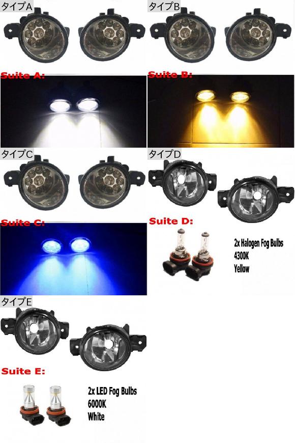 適用: 日産 アルティマ 2006-2017 9LED フォグライト H11 H8 12V 55W