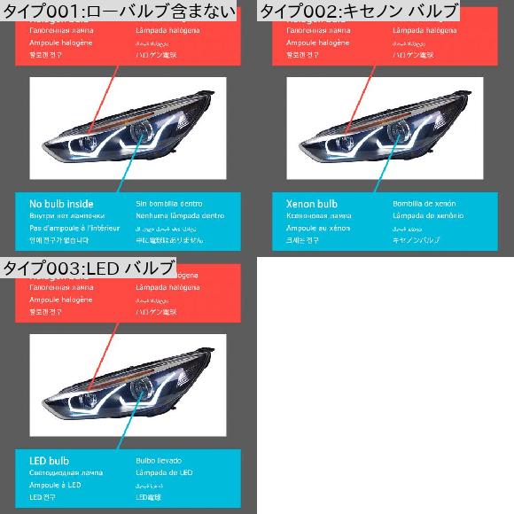 ヘッド ランプ 適用: フォード/FORD フォーカス LED ヘッドライト 2015-2017 ヘッドライト キセノン バルブ・LED バルブ AL-OO-8075 AL