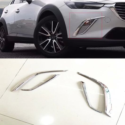 適用: マツダ CX-3 CX3 2015-2023 2024 クローム エクステリア ヘッドライト トリム フロント リア リア ワイパー カバー SR-AA-3738_2