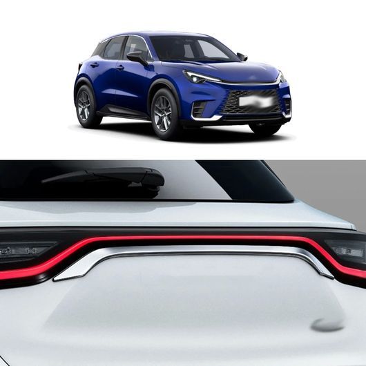 適用: レクサス LBX 2024 2025 ABS クローム リア トランク メンバー カバー トリム モールディング ステッカー アクセサリー リア トランク SR-AA-4755