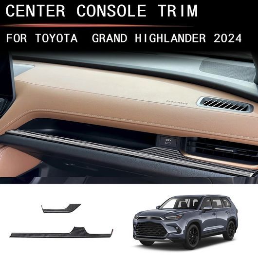 左ハンドル用 適用: トヨタ グランド ハイランダー 2024 2025 カーボンファイバー インテリア センター コントロール サイド ダッシュボード SR-AA-5001