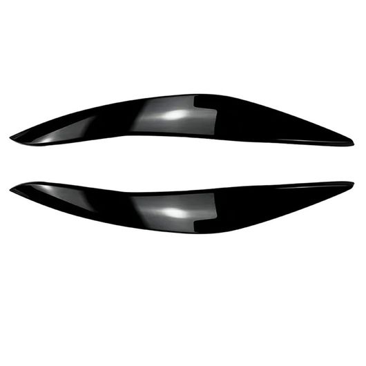 適用: BMW 5 -シリーズ F10 F11 アーリー 2011-2014 光沢ブラック フロント ヘッドライト カバー ガーニッシュ ストリップ アイブロー カバー SR-AA-9230