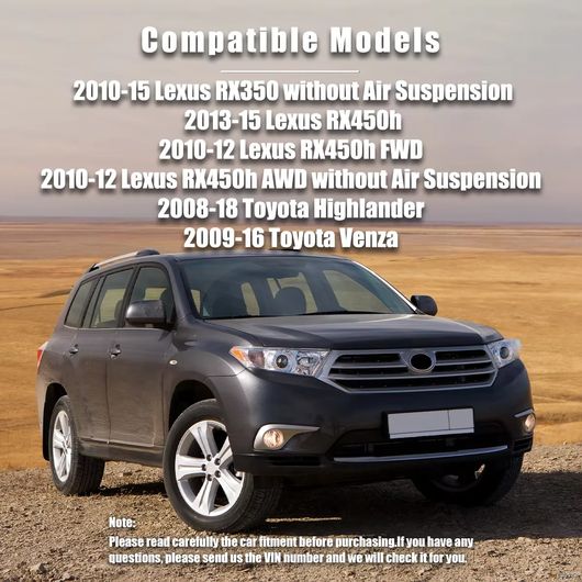 8ピース フロント ロワー コントロールアーム スタビライザー リンク キット 適用: トヨタ ハイランダー 2008 2009 2010 2011 2012 2013 SR-BB-5102_2