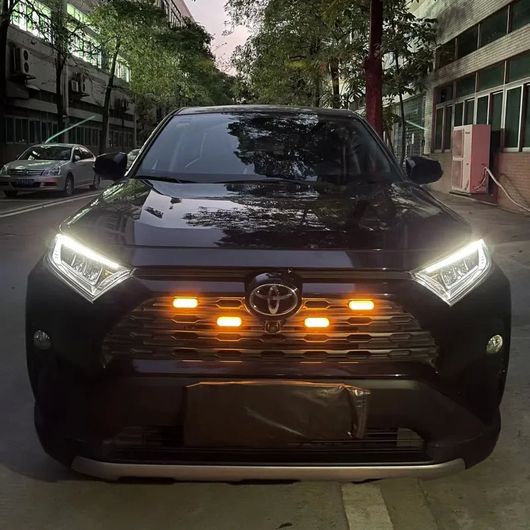 アクセサリー 適用: トヨタ RAV4 2019-2023 2024 フロント グリル グリル LED ライト ブラック シェル・イエロー シェル SR-BB-5220_8