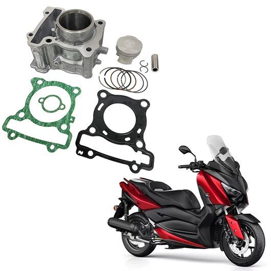 エンジン シリンダー ピストン リング ガスケット キット 52MM 適用: GPD125-A NMAX 125 ABS 2014-2020 シルバー SR-CC-9285_5