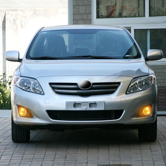 アクセサリー 2ピース フォグライト LED デイタイム ランニング ランプ デイライト 適用: トヨタ カローラ 2008 2009 クローム トリム DRL SR-DD-0798_2
