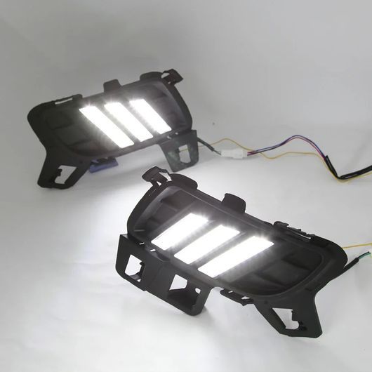 アクセサリー 2ピース DRL ランプ LED デイタイムランニングライト 適用: マツダ6 2010-2015 イエロー ウインカー フォグ ランプ SR-DD-0804の画像