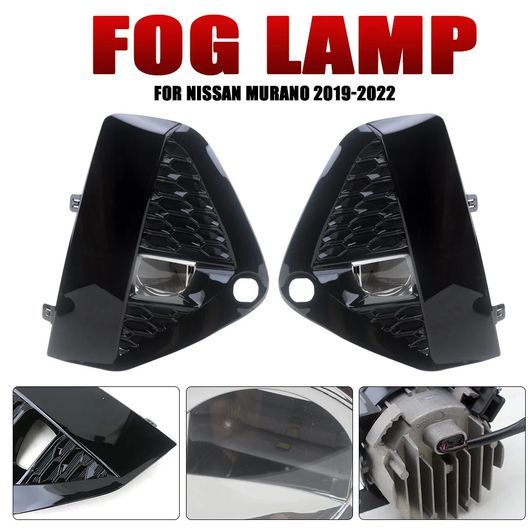 DRL 適用: 日産 ムラーノ 2019-2022 LED DRL デイタイム ドライビング ランニング ライト デイライト フォグランプ カバー ホール ライト SR-DD-0838_3