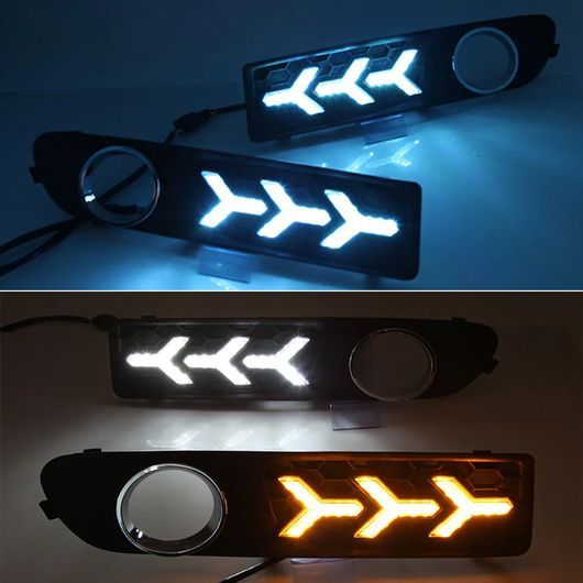 DRL 適用: ボルボ/VOLVO S80 2009-20LED DRL デイタイム ドライビング ランニング ライト デイライト フォグランプ カバー ホール A SR-DD-0946_6