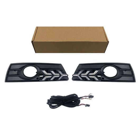 DRL 適用: フォルクスワーゲン/VOLKSWAGEN CC 2010-2012 LED DRL デイタイム ドライビング ランニング ライト デイライト フォグランプ カバー SR-DD-1011
