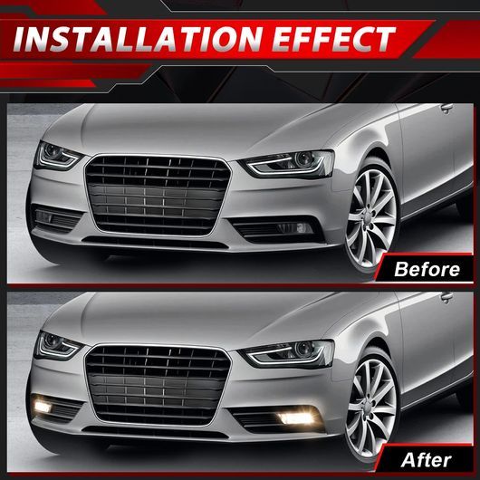 2ピース フロント バンパー フォグライト 適用: アウディ/AUDI A4 B9 2013 2014 2015 2016 フォグランプ アセンブリ 2ピース ハロゲン SR-DD-3737_7