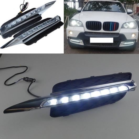 2ピース DRL 適用: BMW X5 E70 2007 2008 2009 2010 デイタイム ランニング ライト デイライト LED ベーキング ペイント モデル AL-MM-8728 AL_8